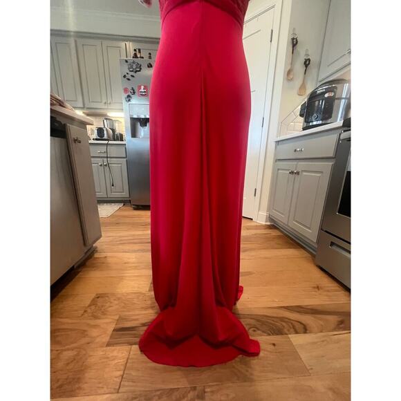 MORGAN AND CO. DEEP PINK LACE BODICE FLOOR LENGTH NWT SIZE 6 - Picture 13 of 13